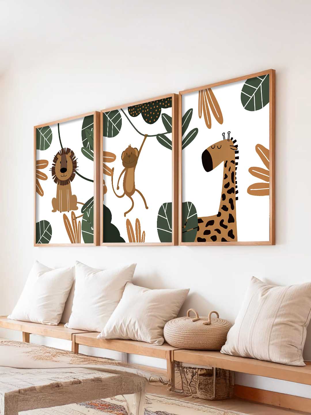 Safari Animals Wall Art Paintings for Living Room Bedroom