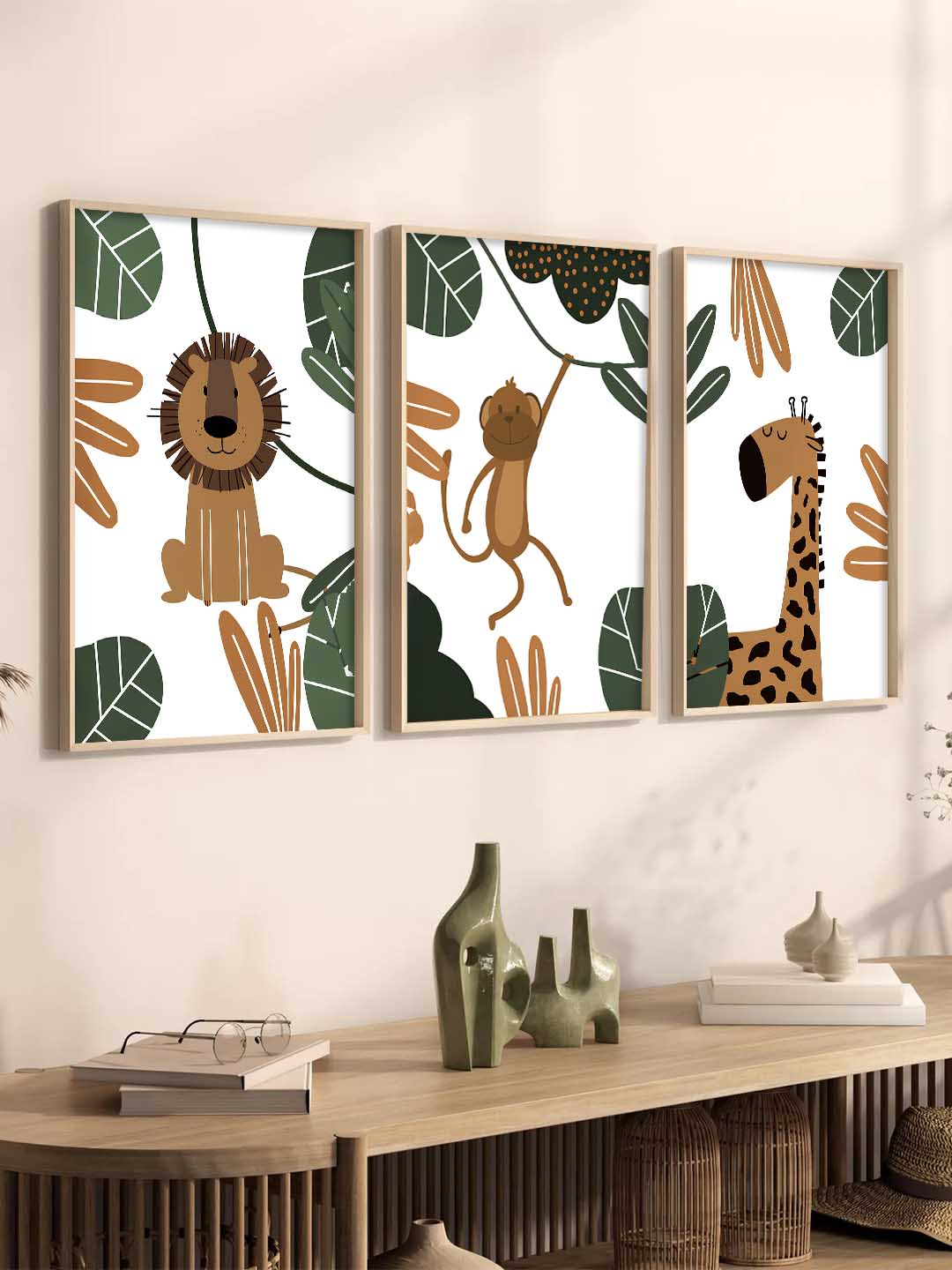 Safari Animals Wall Art Paintings for Living Room Bedroom