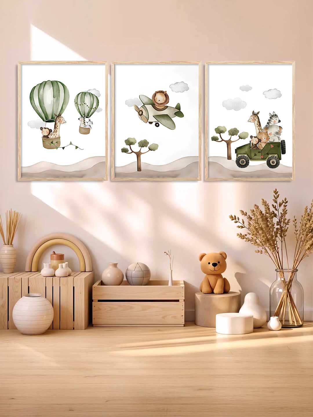 Safari Animals Wall Art Paintings for Living Room Bedroom