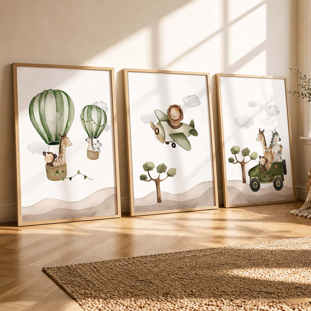 Safari Animals Wall Art Paintings for Living Room Bedroom