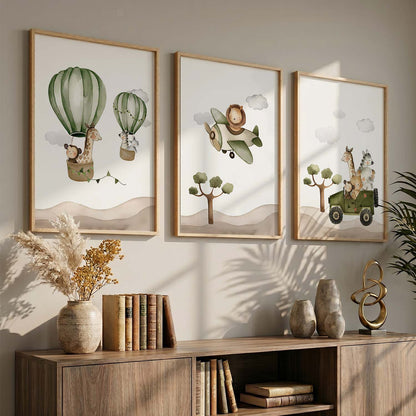 Safari Animals Wall Art Paintings for Living Room Bedroom