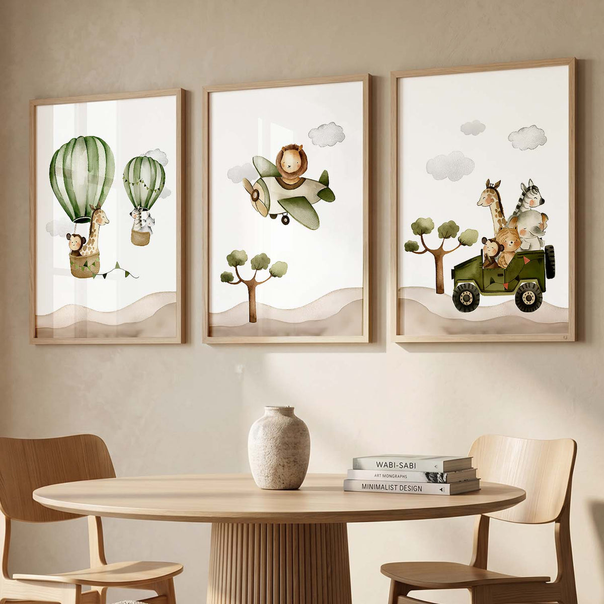 Safari Animals Wall Art Paintings for Living Room Bedroom