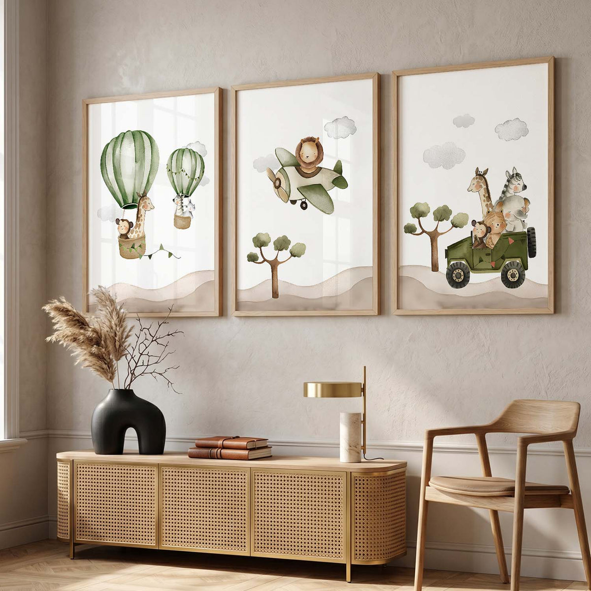 Safari Animals Wall Art Paintings for Living Room Bedroom