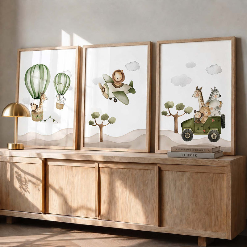 Safari Animals Wall Art Paintings for Living Room Bedroom