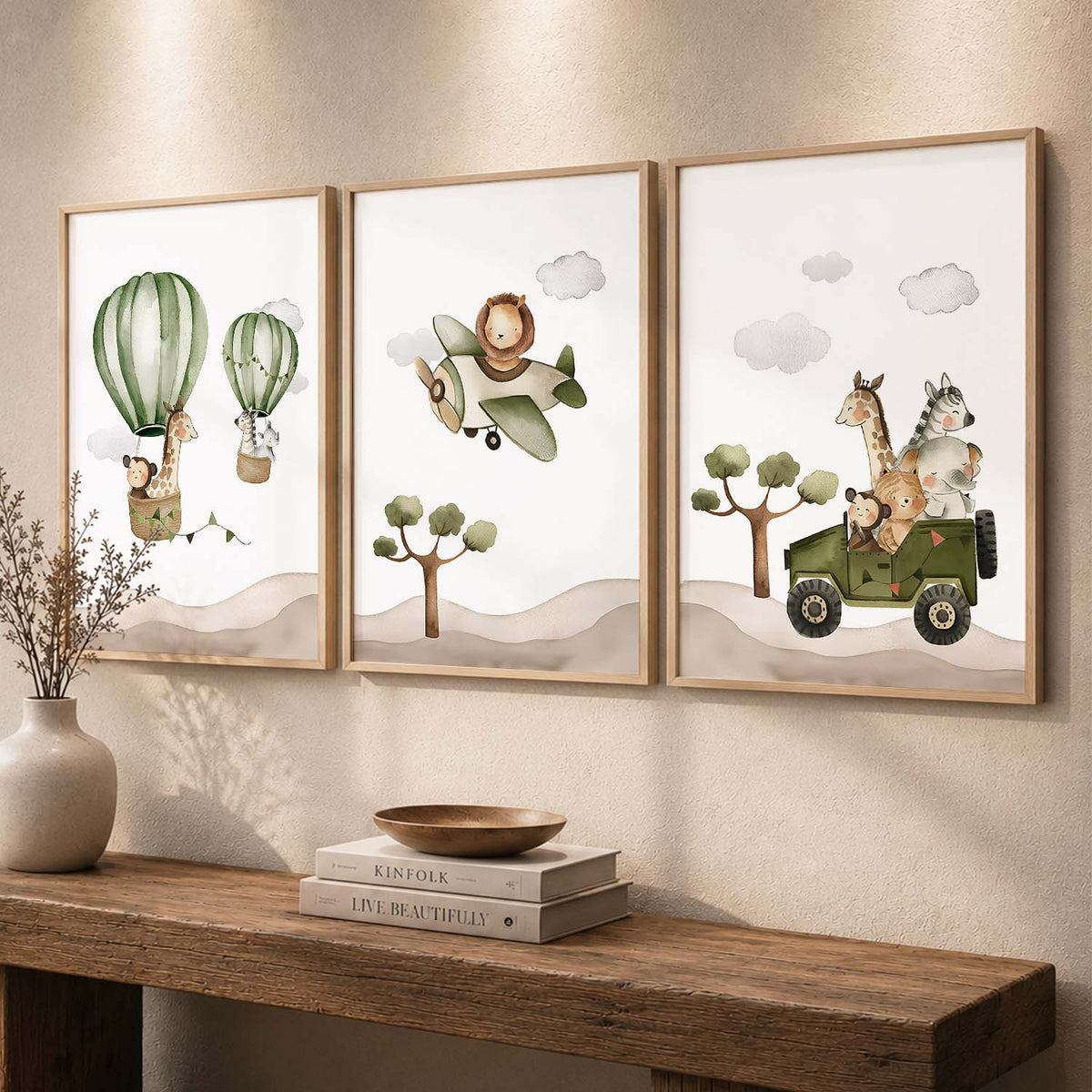 Safari Animals Wall Art Paintings for Living Room Bedroom
