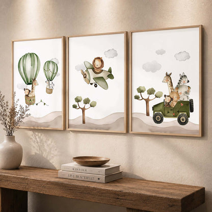 Safari Animals Wall Art Paintings for Living Room Bedroom