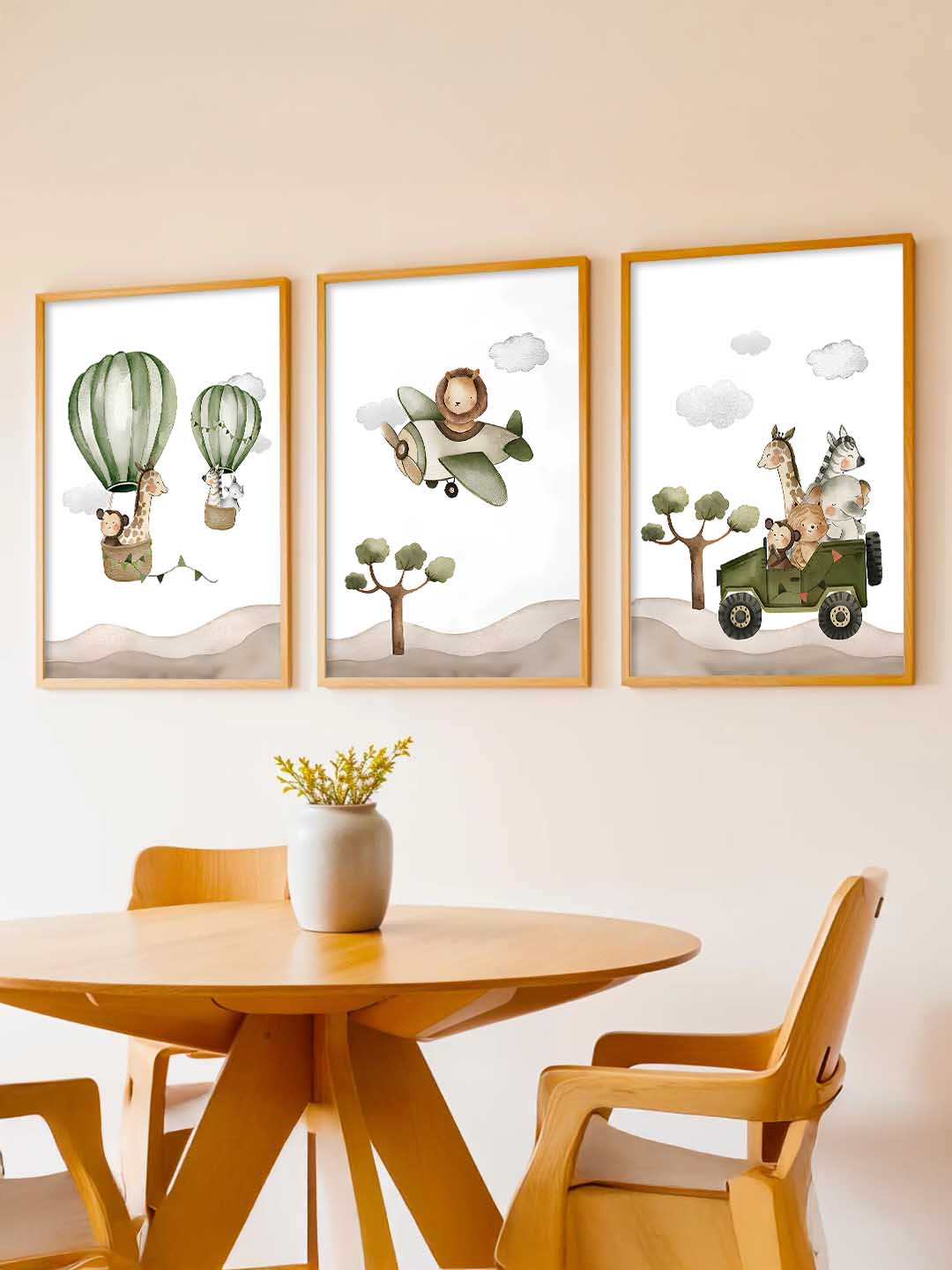 Safari Animals Wall Art Paintings for Living Room Bedroom