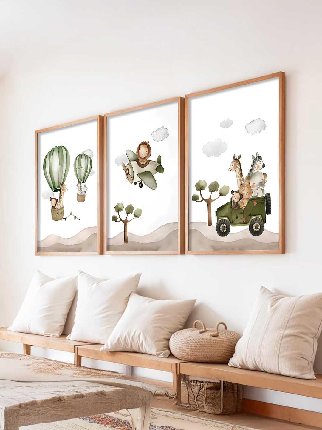 Safari Animals Wall Art Paintings for Living Room Bedroom