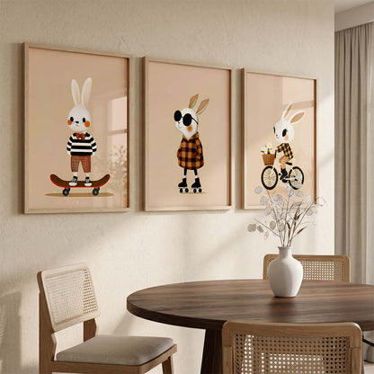 Cartoon Rabbit Wall Art Paintings for Living Room Bedroom