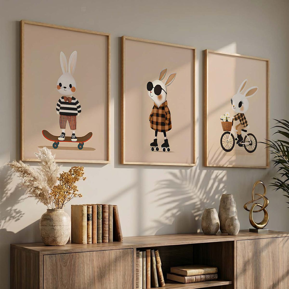 Cartoon Rabbit Wall Art Paintings for Living Room Bedroom