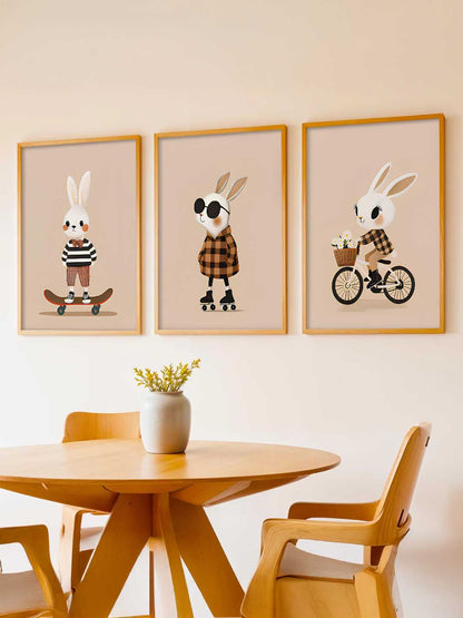Cartoon Rabbit Wall Art Paintings for Living Room Bedroom
