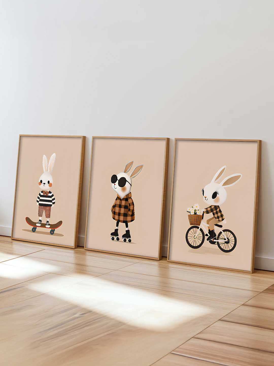 Cartoon Rabbit Wall Art Paintings for Living Room Bedroom