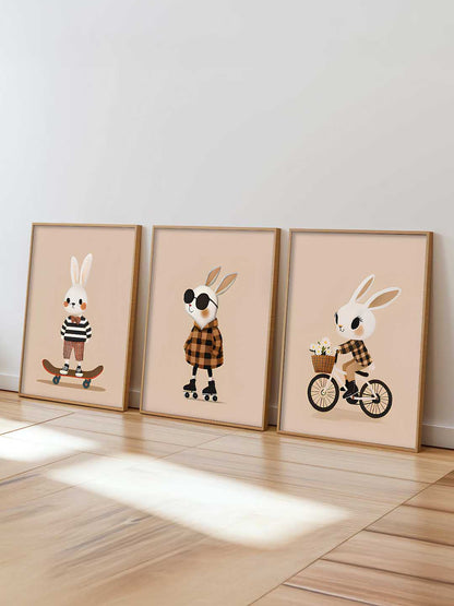Cartoon Rabbit Wall Art Paintings for Living Room Bedroom