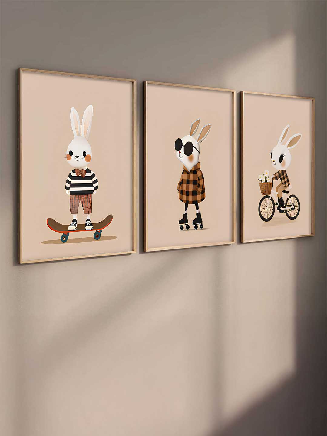 Cartoon Rabbit Wall Art Paintings for Living Room Bedroom