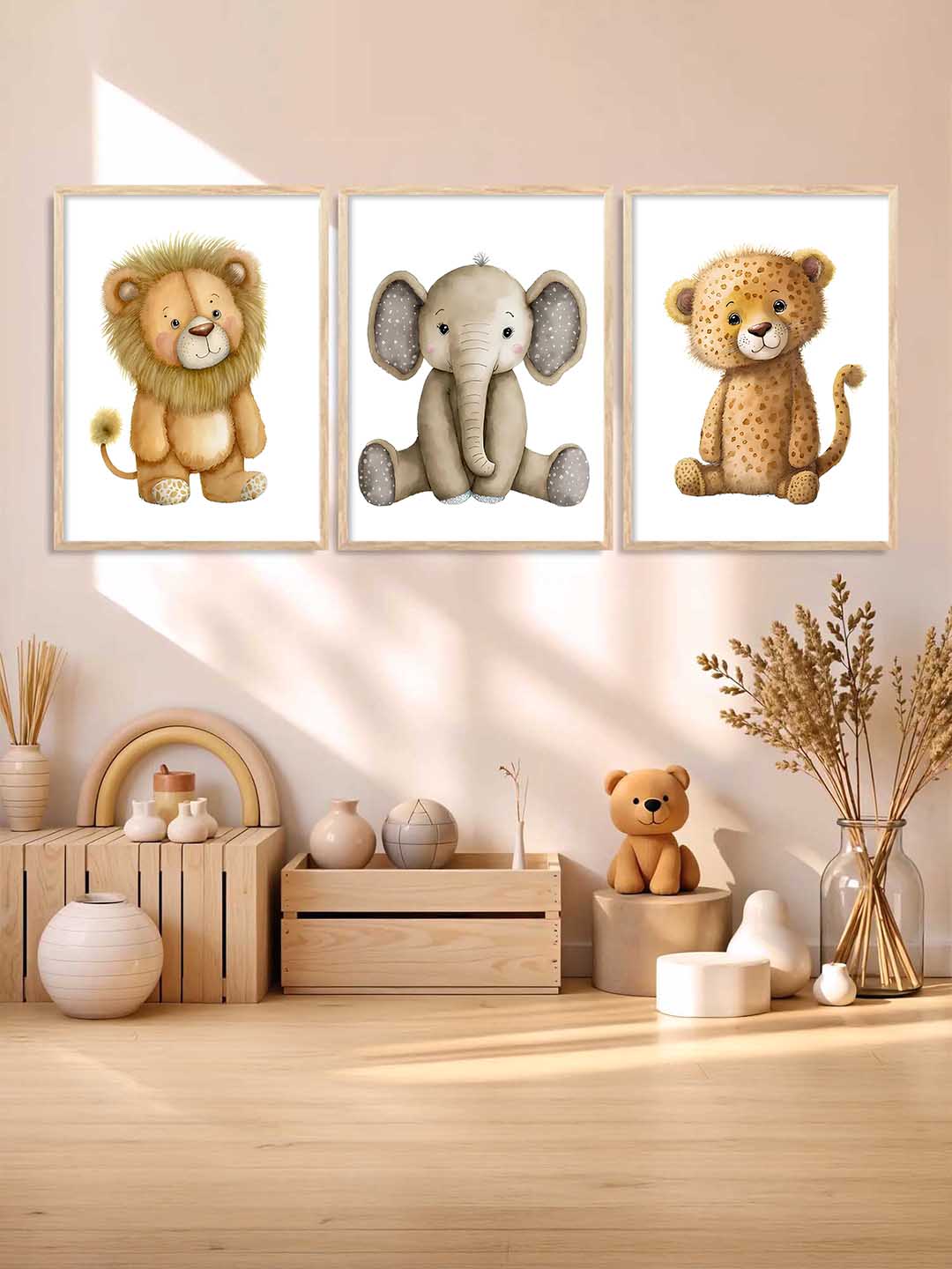 Safari Animals Wall Art Paintings for Living Room Bedroom