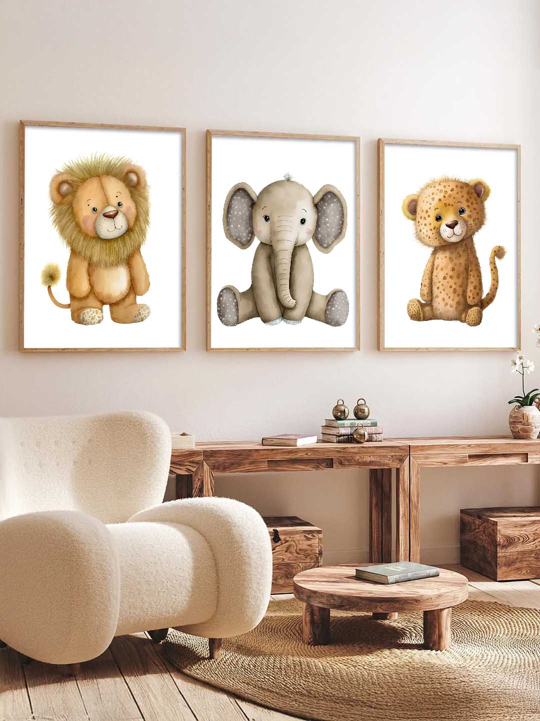 Safari Animals Wall Art Paintings for Living Room Bedroom
