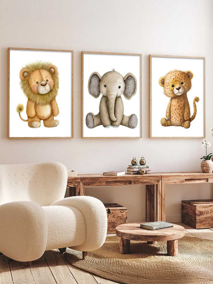 Safari Animals Wall Art Paintings for Living Room Bedroom