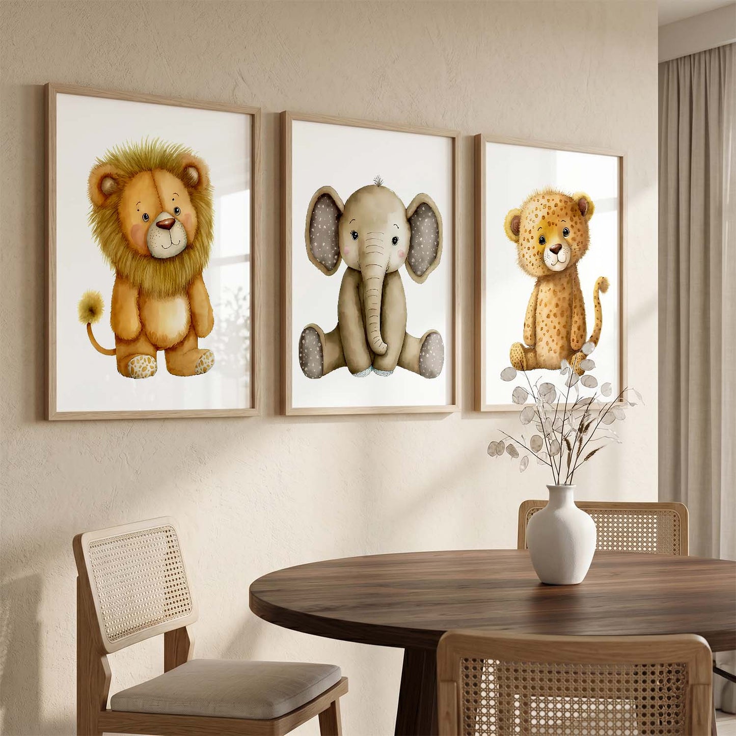 Safari Animals Wall Art Paintings for Living Room Bedroom