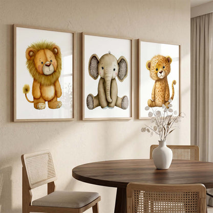 Safari Animals Wall Art Paintings for Living Room Bedroom