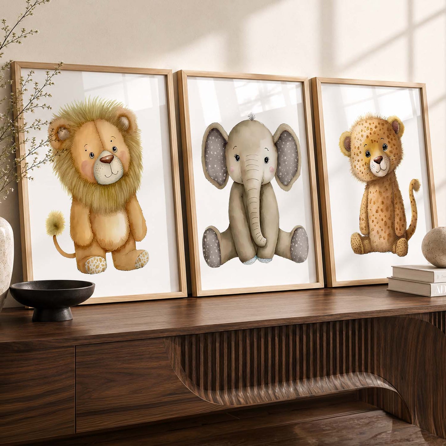 Safari Animals Wall Art Paintings for Living Room Bedroom