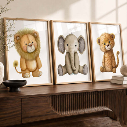 Safari Animals Wall Art Paintings for Living Room Bedroom