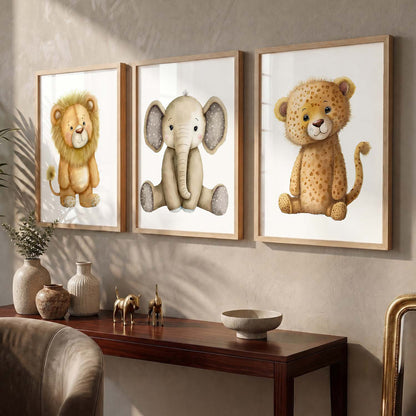 Safari Animals Wall Art Paintings for Living Room Bedroom
