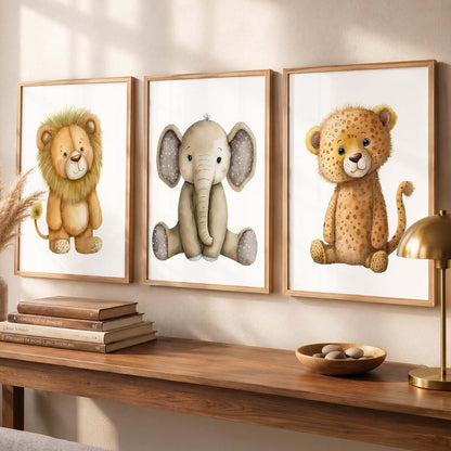 Safari Animals Wall Art Paintings for Living Room Bedroom