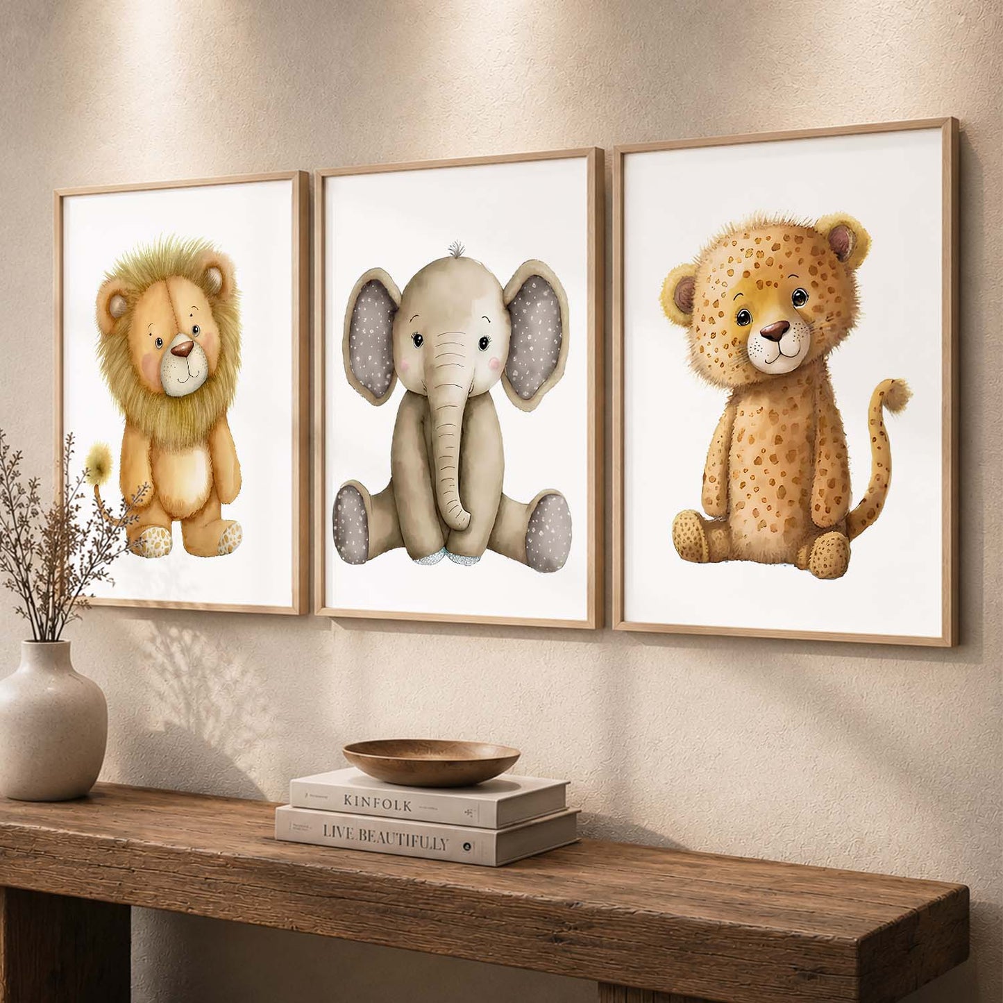 Safari Animals Wall Art Paintings for Living Room Bedroom