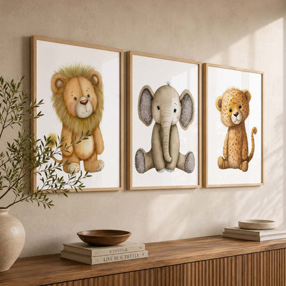 Safari Animals Wall Art Paintings for Living Room Bedroom