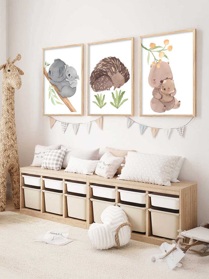 Cartoon Animals Wall Art Paintings for Living Room Bedroom