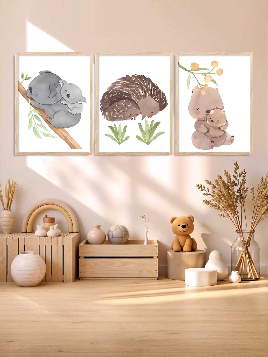 Cartoon Animals Wall Art Paintings for Living Room Bedroom