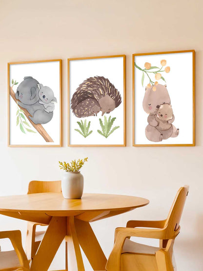 Cartoon Animals Wall Art Paintings for Living Room Bedroom