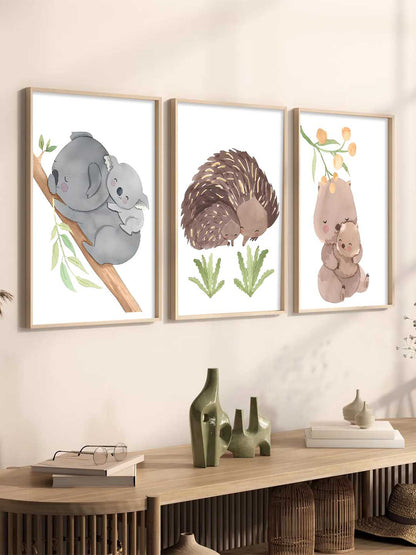 Cartoon Animals Wall Art Paintings for Living Room Bedroom