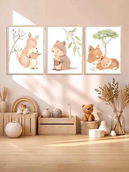 Forest Animals Wall Art Paintings for Living Room Bedroom