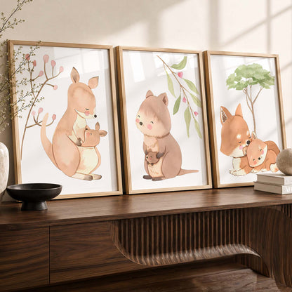 Forest Animals Wall Art Paintings for Living Room Bedroom