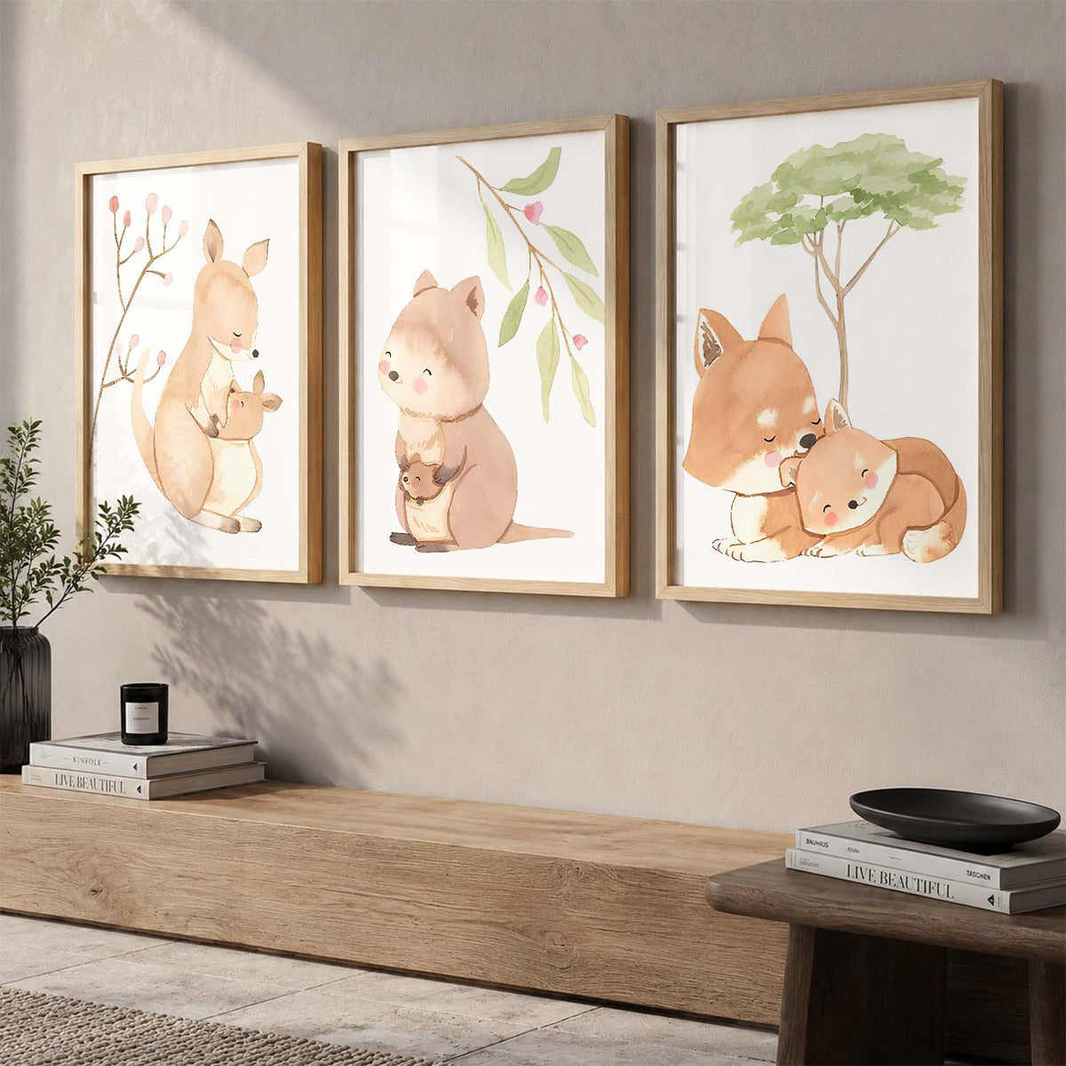 Forest Animals Wall Art Paintings for Living Room Bedroom