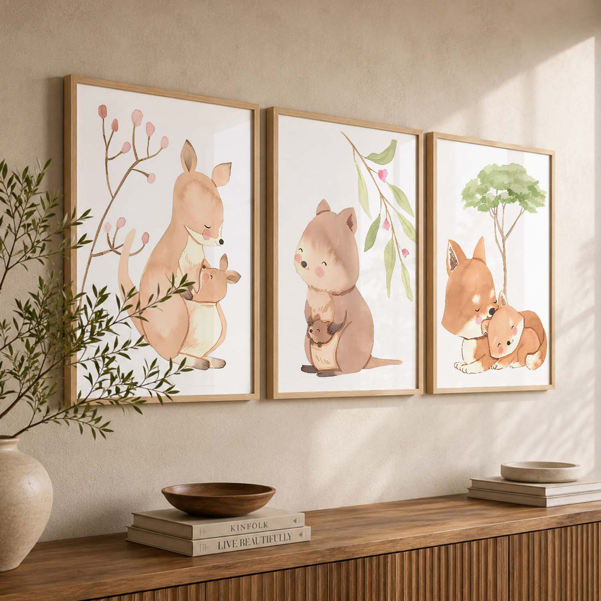 Forest Animals Wall Art Paintings for Living Room Bedroom