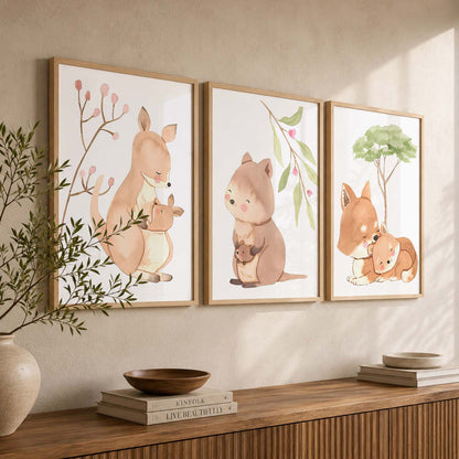 Forest Animals Wall Art Paintings for Living Room Bedroom