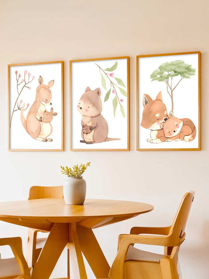 Forest Animals Wall Art Paintings for Living Room Bedroom