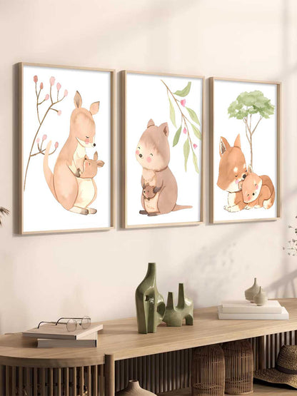 Forest Animals Wall Art Paintings for Living Room Bedroom