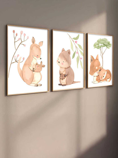Forest Animals Wall Art Paintings for Living Room Bedroom