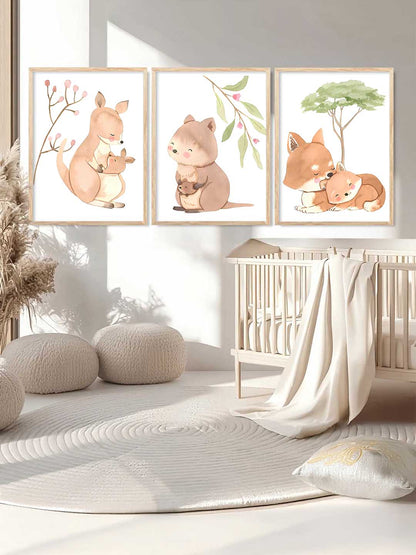 Forest Animals Wall Art Paintings for Living Room Bedroom