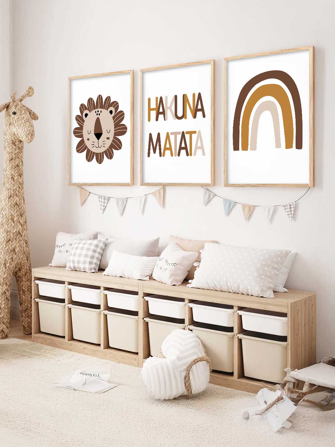 Hakuna Matata Boho Wall Art Paintings for Living Room Bedroom