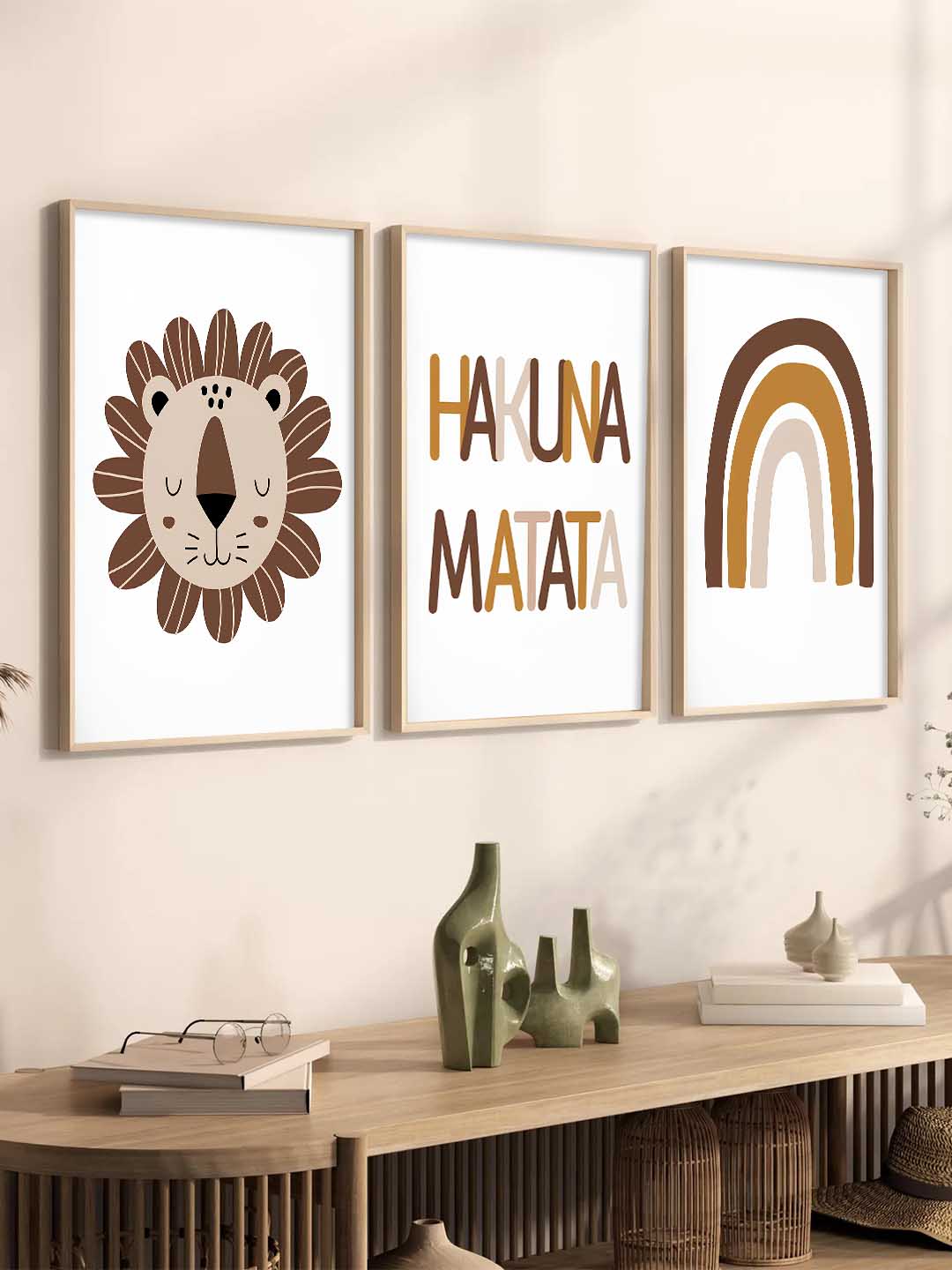 Hakuna Matata Boho Wall Art Paintings for Living Room Bedroom