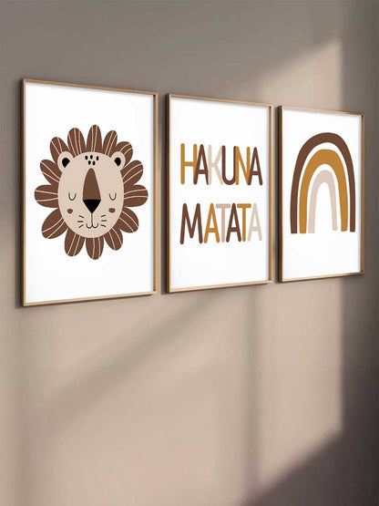 Hakuna Matata Boho Wall Art Paintings for Living Room Bedroom