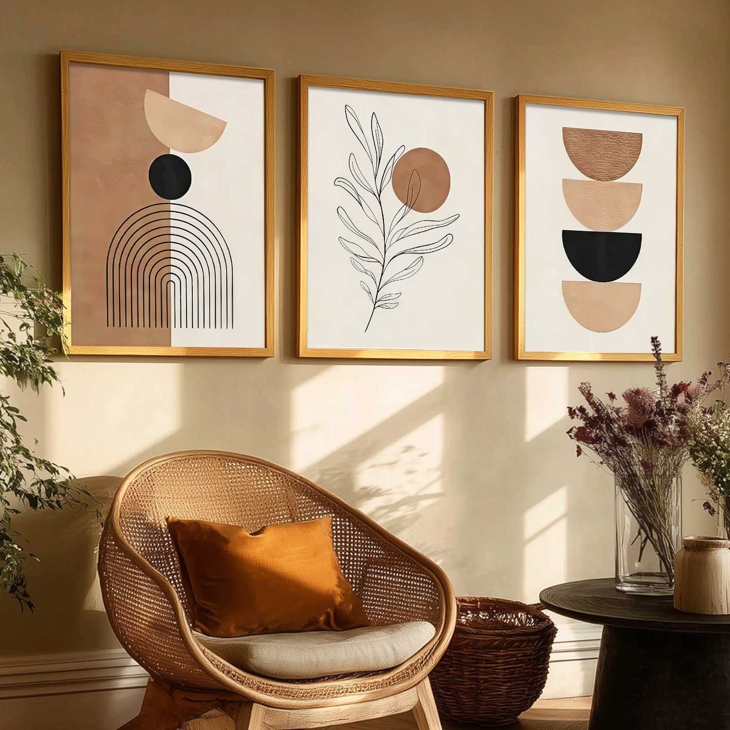 Boho Wall Art Paintings for Living Room Bedroom