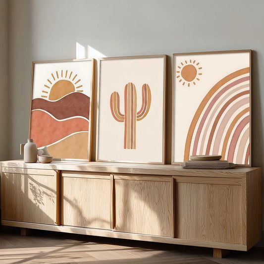 Boho Wall Art Paintings for Living Room Bedroom