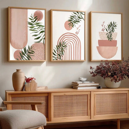 Boho Framed Wall Art Prints | Set of 3 | Home Decor