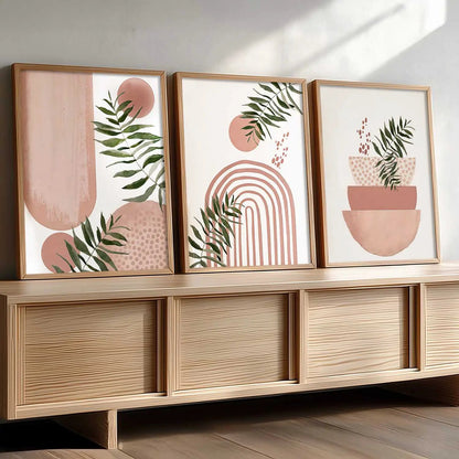 Boho Framed Wall Art Prints | Set of 3 | Home Decor