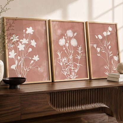 Botanical Framed Wall Art Prints | Set of 3 | Home Decor